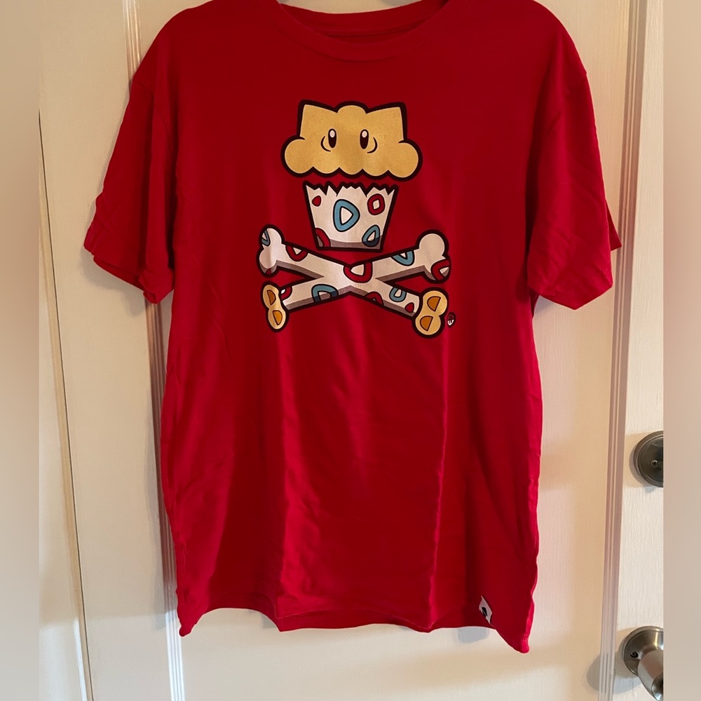 Johnny Cupcakes Pokémon Togepi Crossbones Red T-Shirt Size Men’s Large
